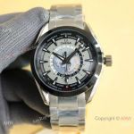 Swiss Omega NEW 2023 Aqua Terra WorldTimer 8500 Watch Black Ceramic